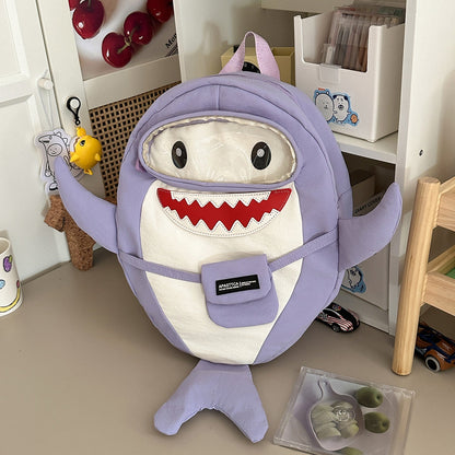 Shark Design School Backpack for Kids