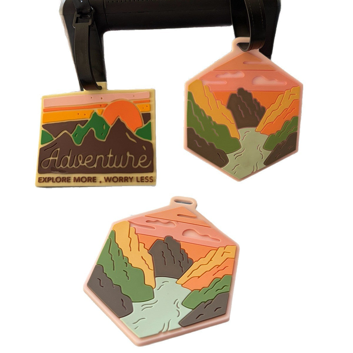 Silicone Luggage Tag with Adventure Design