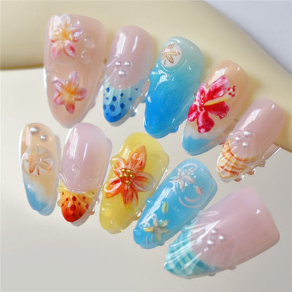 Nail Art Set for Tropical-Inspired Creative Designs
