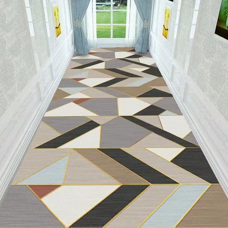 Indoor Runner Mat with Abstract Design