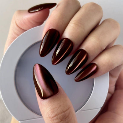 Glossy Finish Press-On Nails in Almond Shape