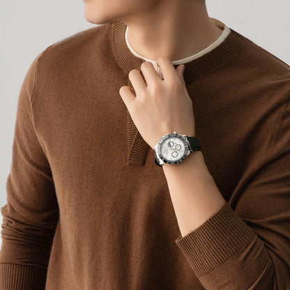 Sporty Men's Watch Band with Multifunctional Hands