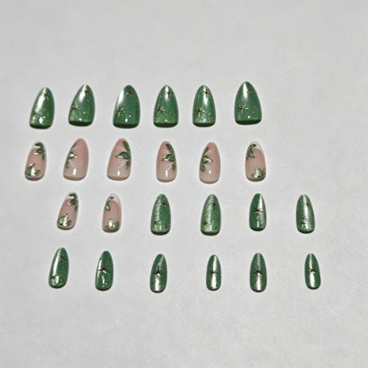 Botanical Design Press-On Nail Tips – Floral Pattern