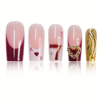 Creative Nail Extensions Inspired by Playing Cards