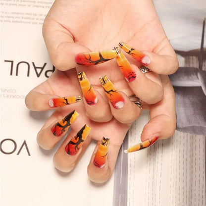 Dripping Effect Press-On Nail Art Design