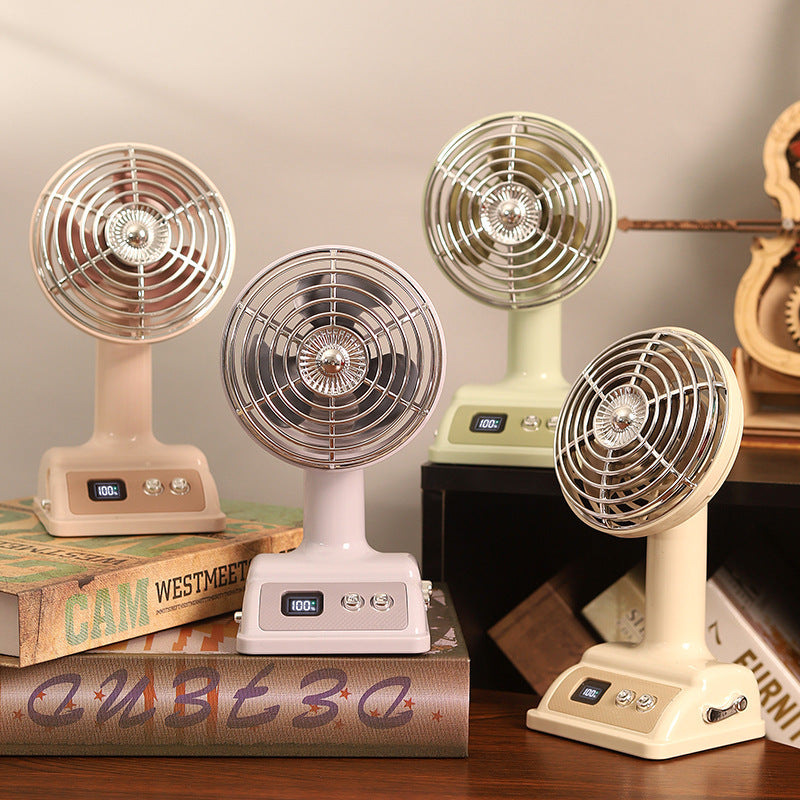 Personal Fan with Adjustable Tabletop Design