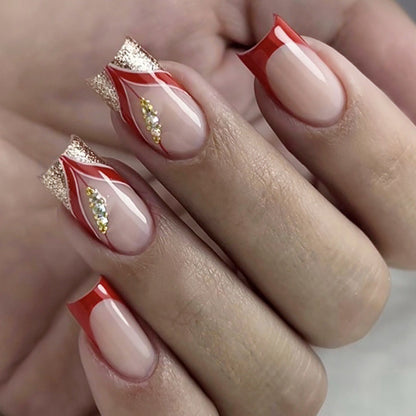 Rhinestone Nail Art Extensions – Creative Design