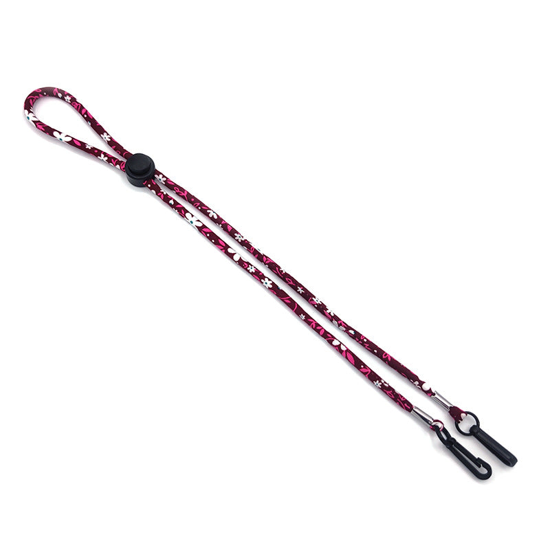 Floral Eyewear Retainer with Adjustable Strap