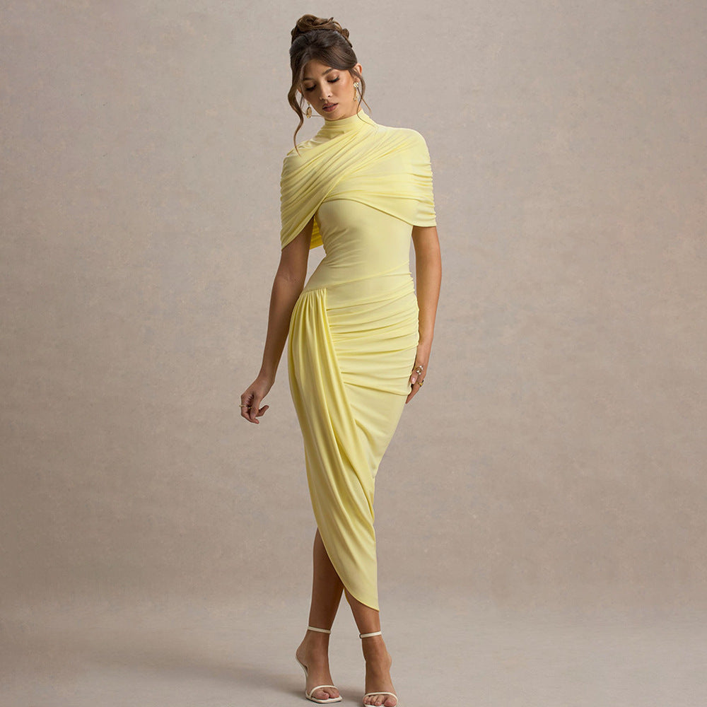 Backless Strapless Mini Dress with Ruched Bodycon Fit for Clubs