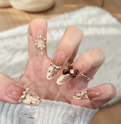 Creative Press-On Stiletto Nail Art Design
