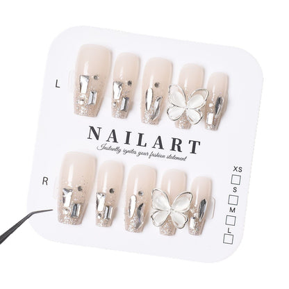 Press-On Nail Kit Featuring Distinctive Bow Patterns
