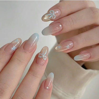 Square Press-On Nail Set in Acrylic Finish