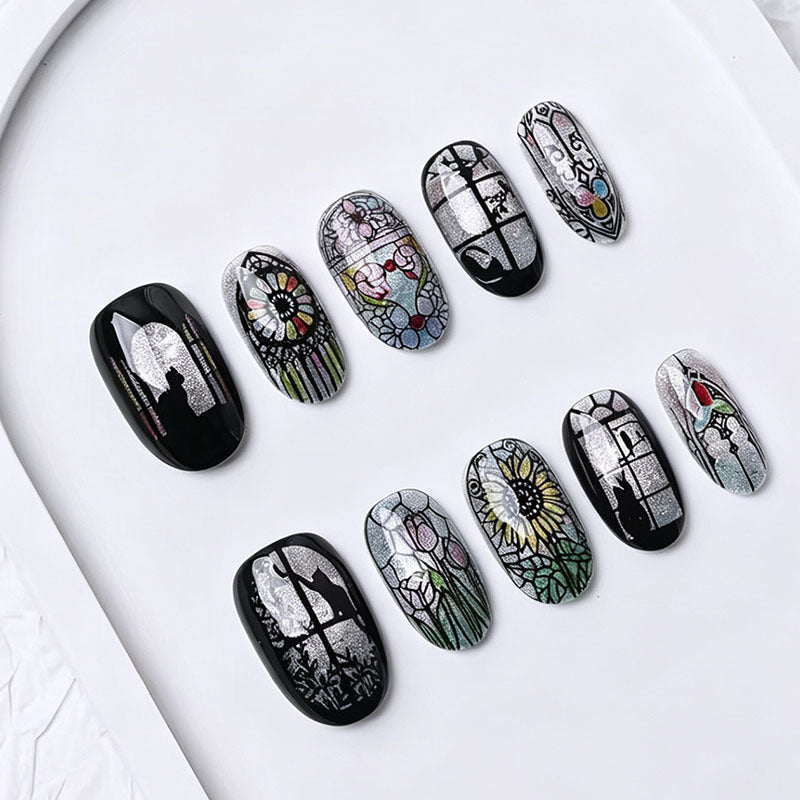 Glitter Nail Art Set with Ombre Design