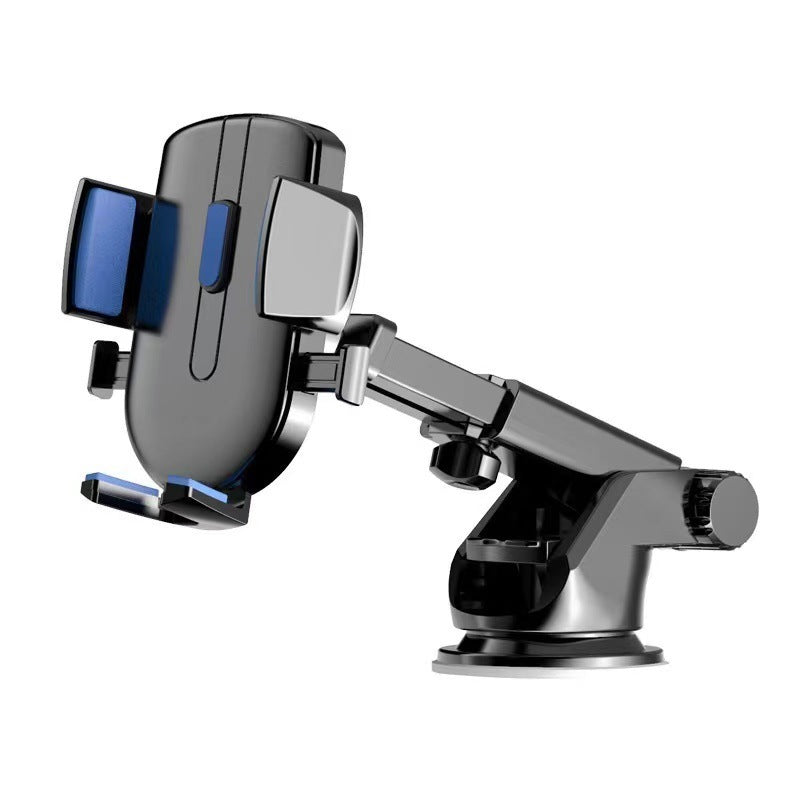 Telescopic Car Phone Holder – Adjustable Suction with Gravity Lock and Full Rotation