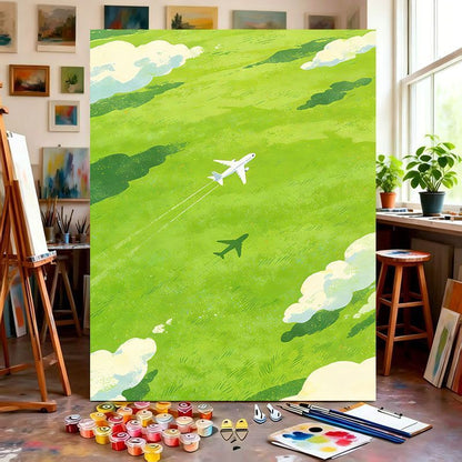 Canvas Wall Art Print Featuring Airplane Theme