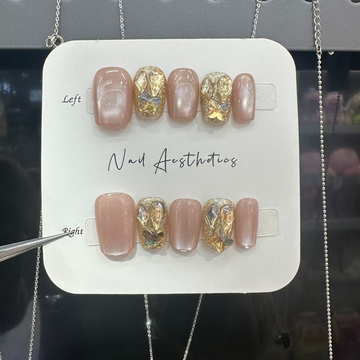 Decorative Rhinestone Adhesive Nail Tips