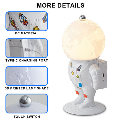 Creative Night Light for Bedroom - Resin Moon Lamp for Bedside Decor