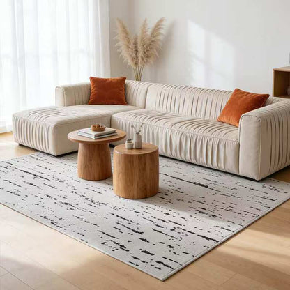 Abstract Style Area Rug with Geometric Patterns