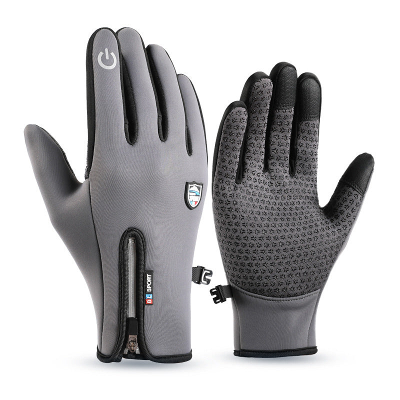 Winter Gloves with Zipper Design – Touchscreen and Waterproof