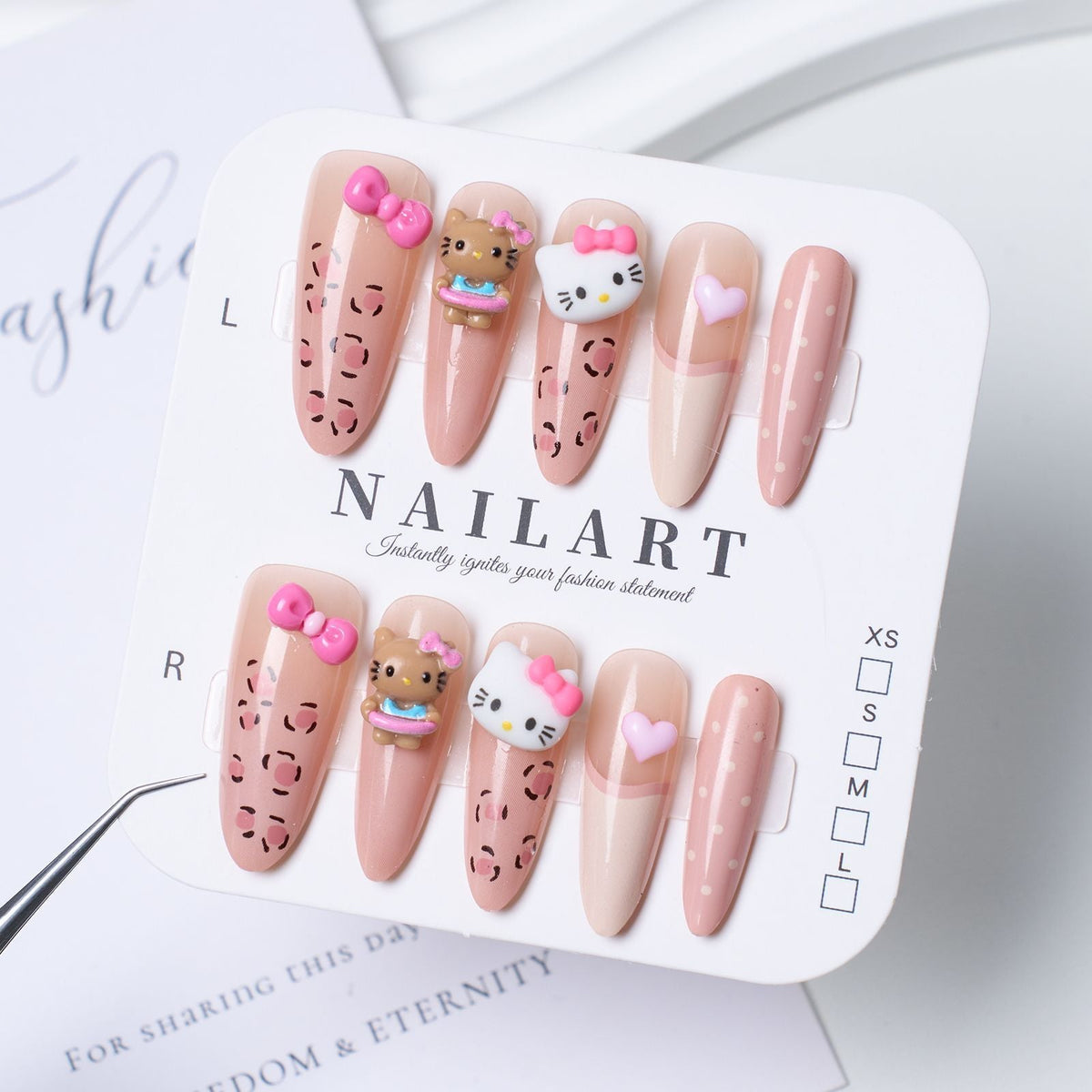 Cute Character Design Press-On Nail Set