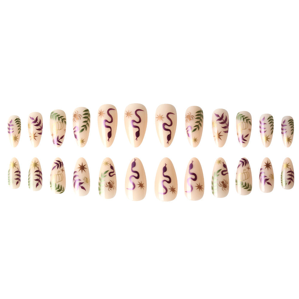 Halloween-Themed Press-On Nail Art Set