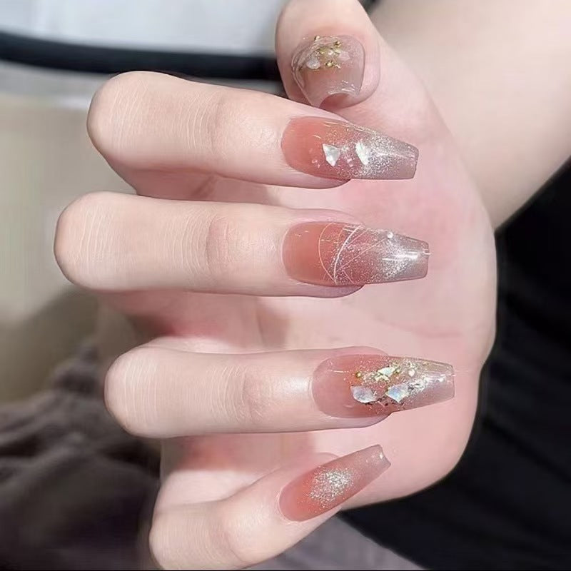 Glitter Accent Artistic Nail Design