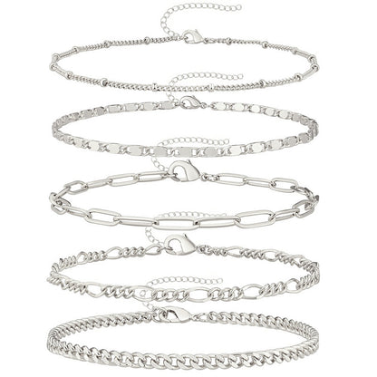 Versatile Adjustable Anklet Set in Multiple Styles