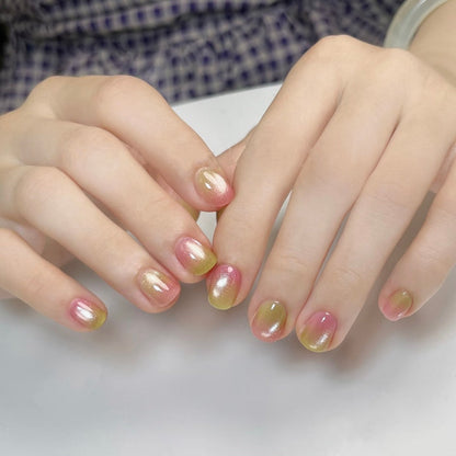 Themed Press-On Nails with Artistic Design