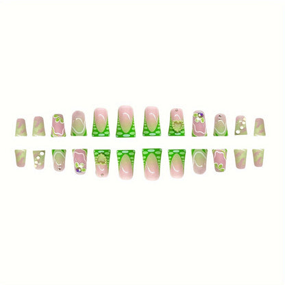 Floral Design 3D Press-On Nail Art