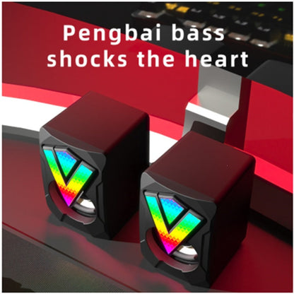 Omnidirectional Sound Desktop Speakers with 360-Degree RGB Lighting