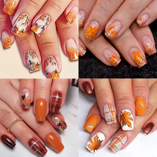 Glitter Nail Art Kit with Autumn Theme