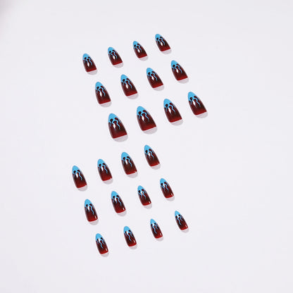 Flame Pattern Stiletto Nail Art Design