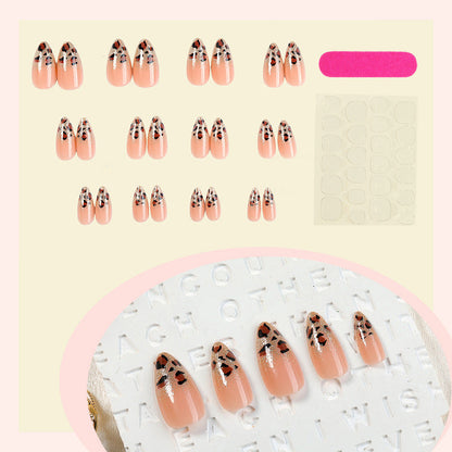 Press-On Nail Set with Artistic Stiletto Design