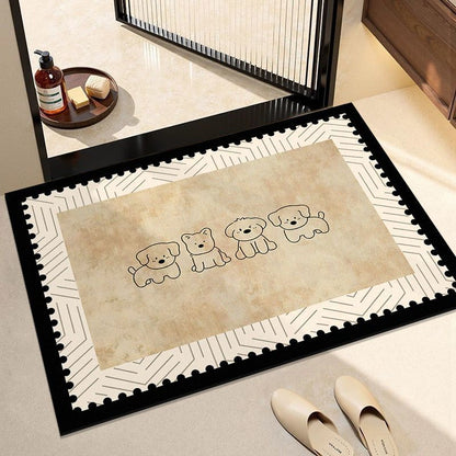 Cute Canine Design Welcome Mat