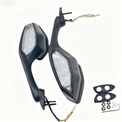 LED Rearview Mirror for Motorcycles - Adjustable Design
