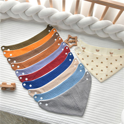 Adjustable Cotton Baby Bib for Feeding