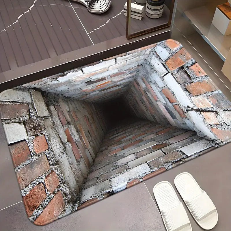 Welcome Mat with 3D Illusion Design