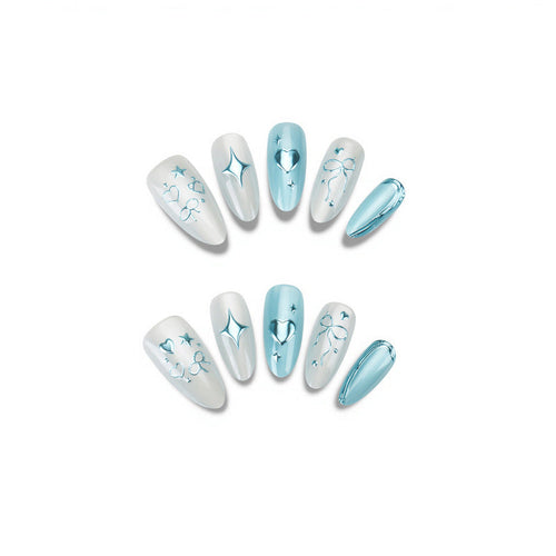 Heart and Star Design Press-On Nail Set – Artistic Nail Art