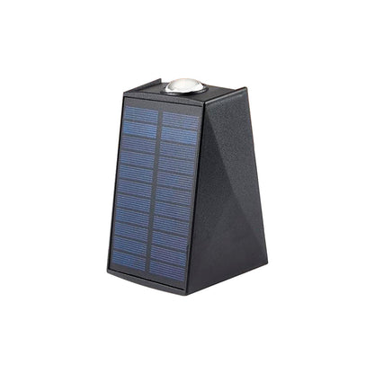 Bi-Directional Solar LED Wall Uplight and Downlight with Prism Lens