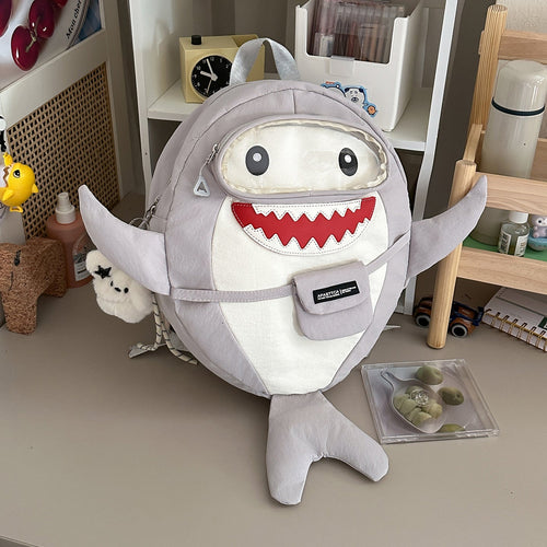Shark Design School Backpack for Kids