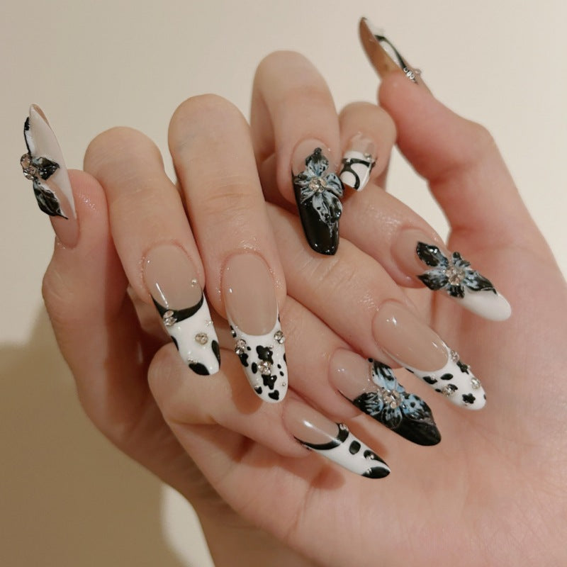 Press-On Nail Art Set with Animal Designs
