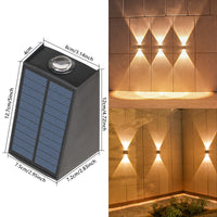 High-Brightness 2LED Trapezoid Wall Light (Warm, Dual-Mode)