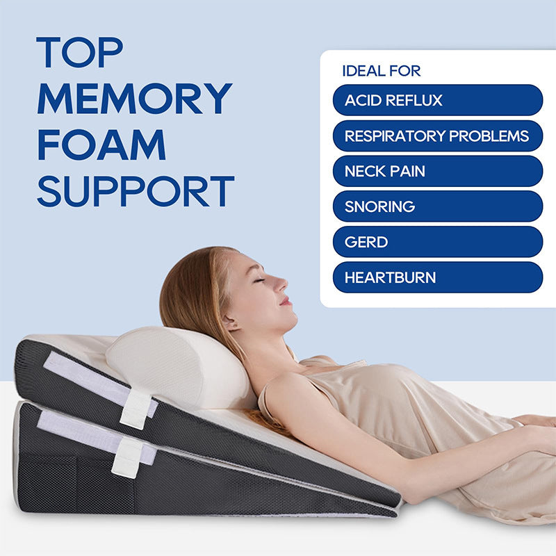 Multi-Position Wedge Pillow with Adjustable Backrest
