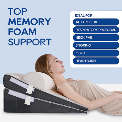Multi-Position Wedge Pillow with Adjustable Backrest