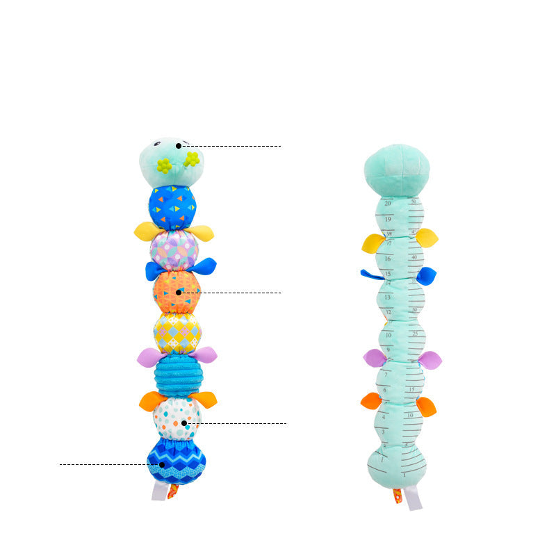 Plush Musical Rattle Caterpillar with Sensory Features