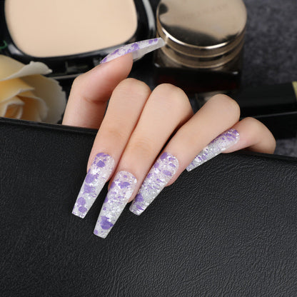 Artificial Nails with Artistic Splatter Pattern