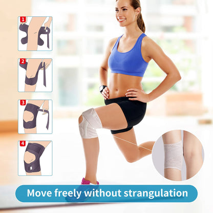 Open Patella Knee Support Brace with Adjustable Design