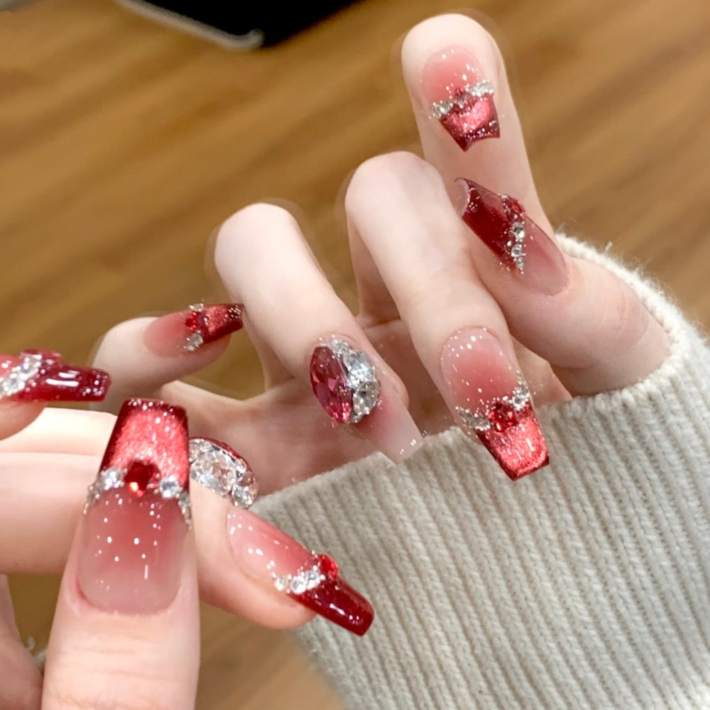 Square Press-On Nail Set in Acrylic Finish