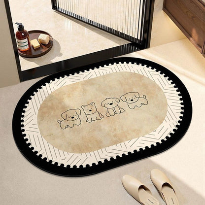 Cute Canine Design Welcome Mat