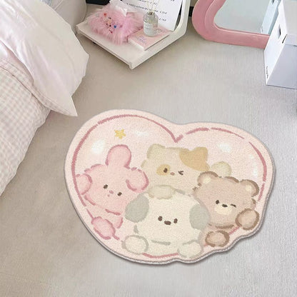 Charming Bear-Themed Area Rug for Kids' Rooms